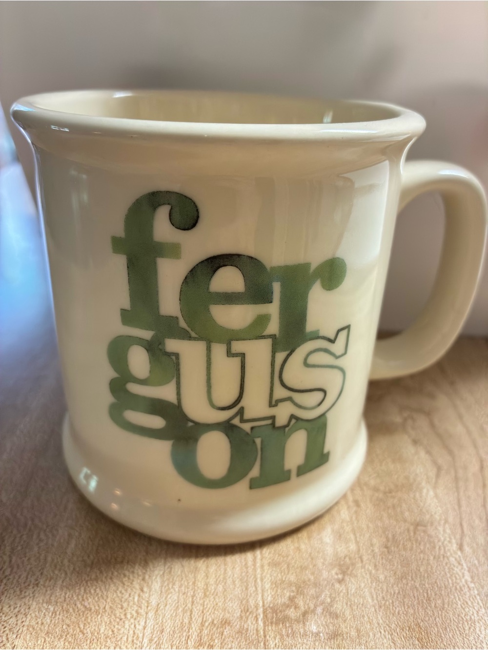 RARE Starbucks Ferguson Missouri Mug with Green Stacked Typography.